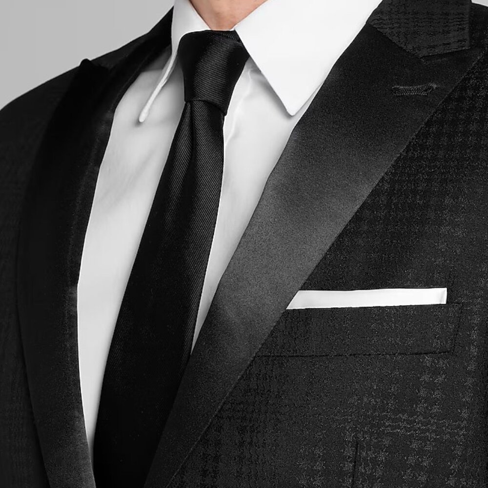 NEW Jos. A. Bank Black Check Dinner Tuxedo Jacket 42 Regular 42R - Picture 2 of 5